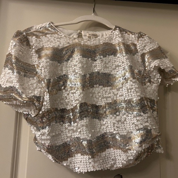 Small white and gold sequin top - Picture 1 of 1